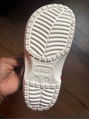 CROCS Kids White and Pink Classic Clog
